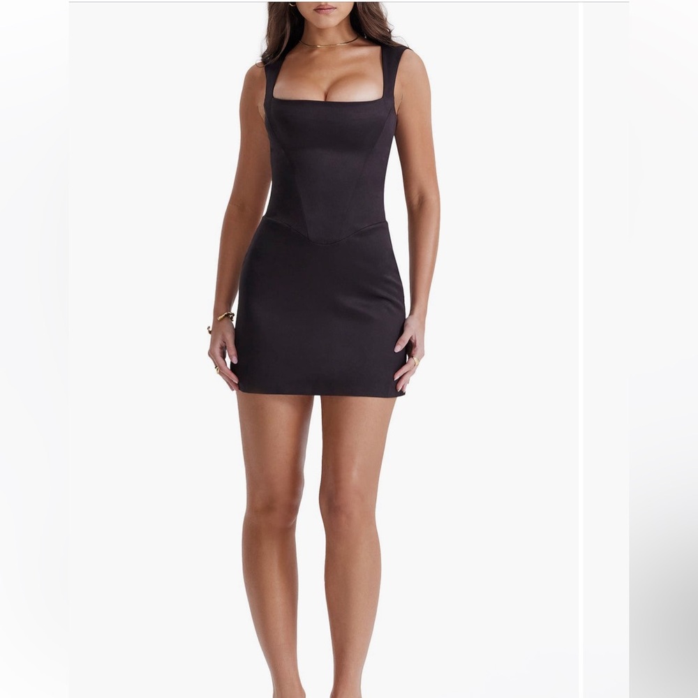 HOUSE OF CB Enya Corset Black Minidress Small A/C